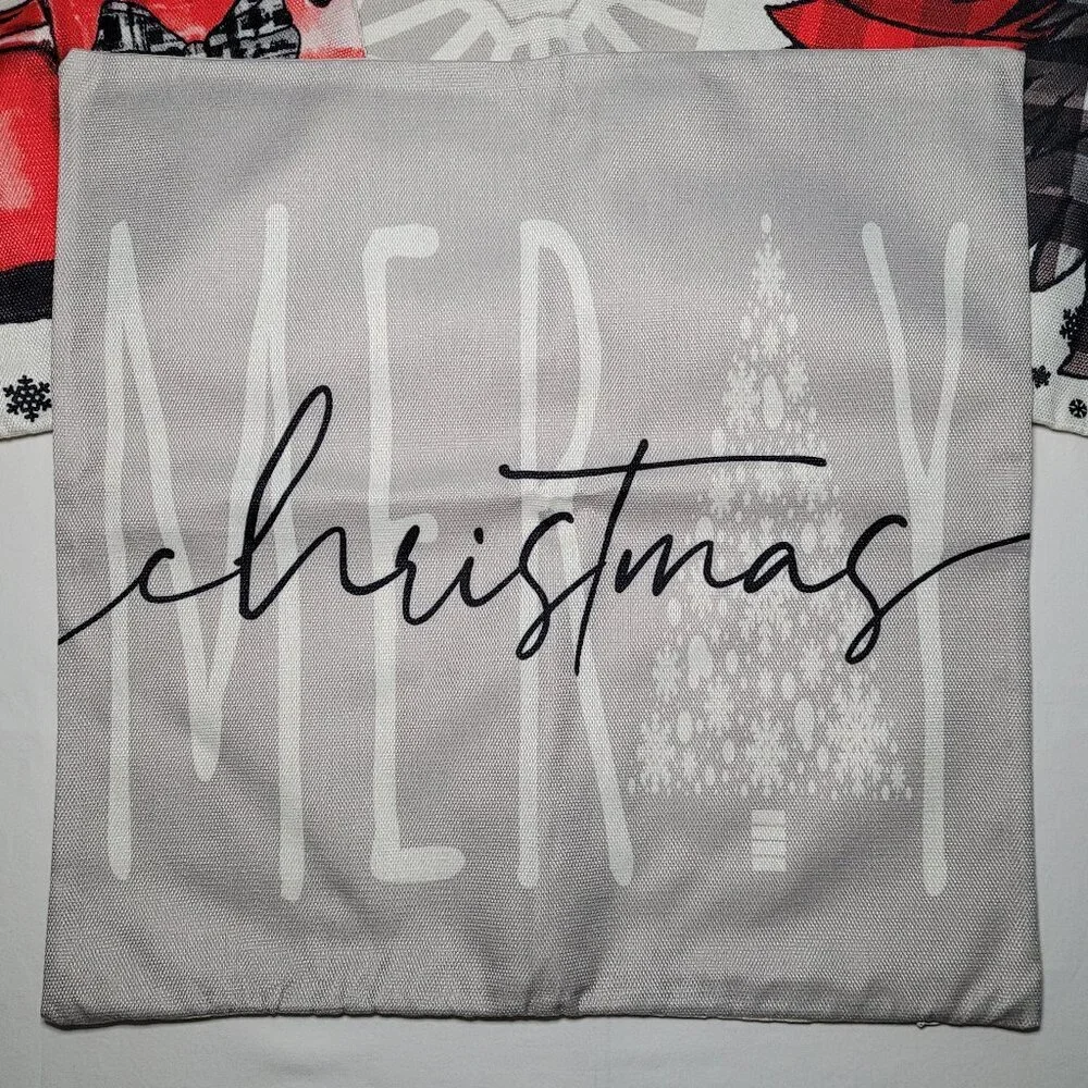 Christmas Throw Pillow Covers 18x18 in Set of 4